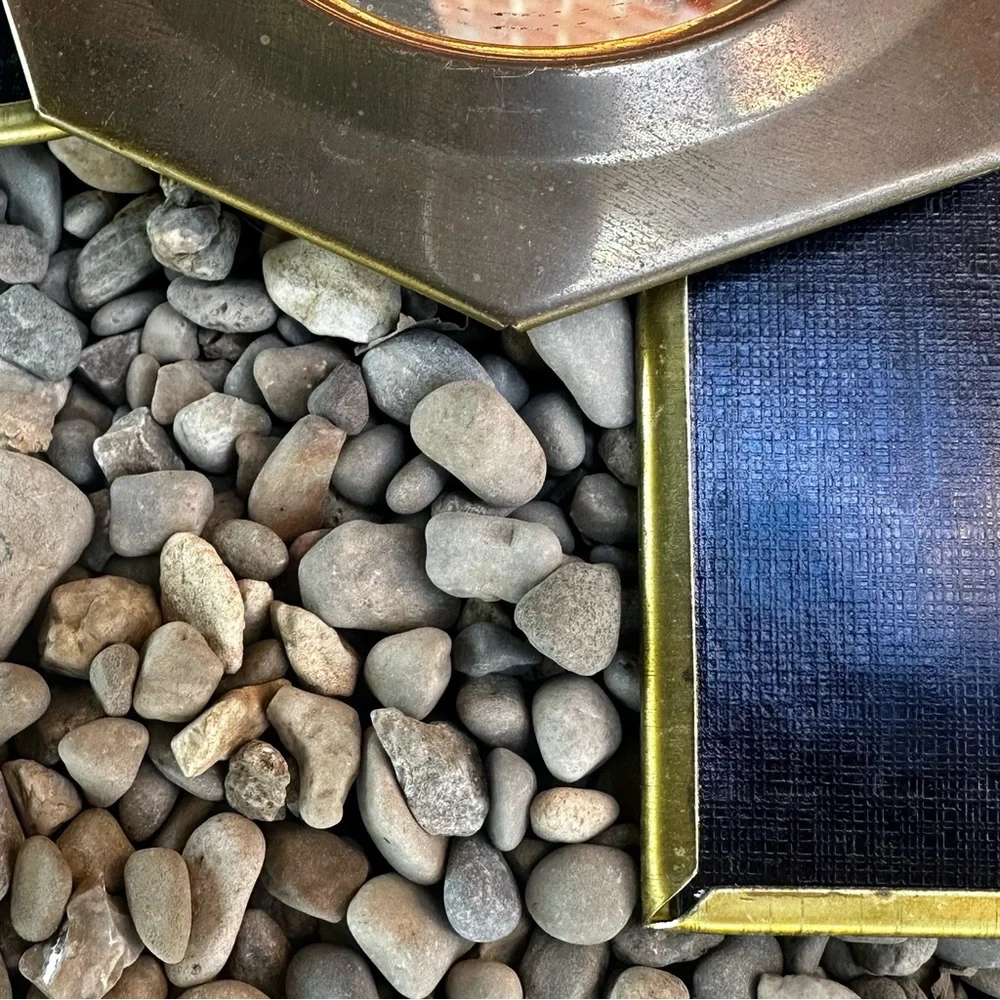 Vintage Brass Moroccan Bronze Wall Mirror Trio